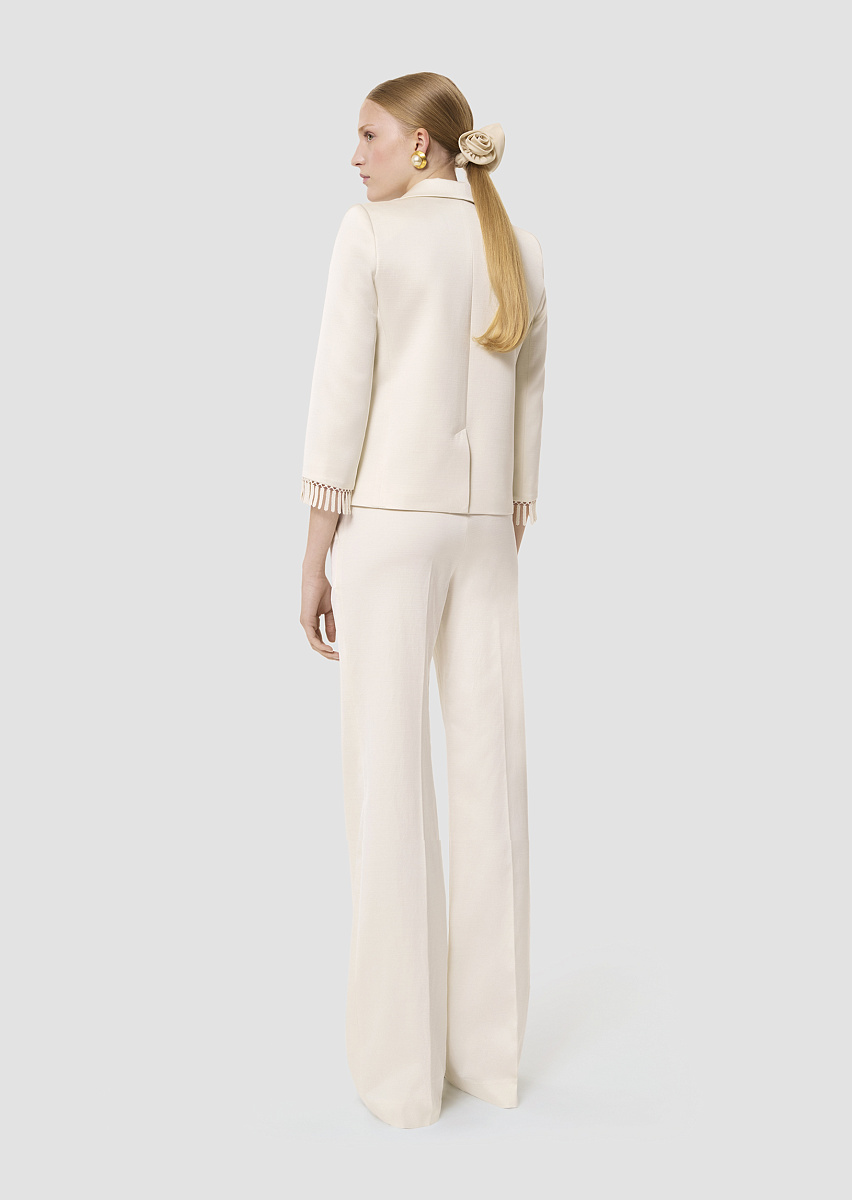 Жакет цвета экрю с сатиновым эффектом Valensole