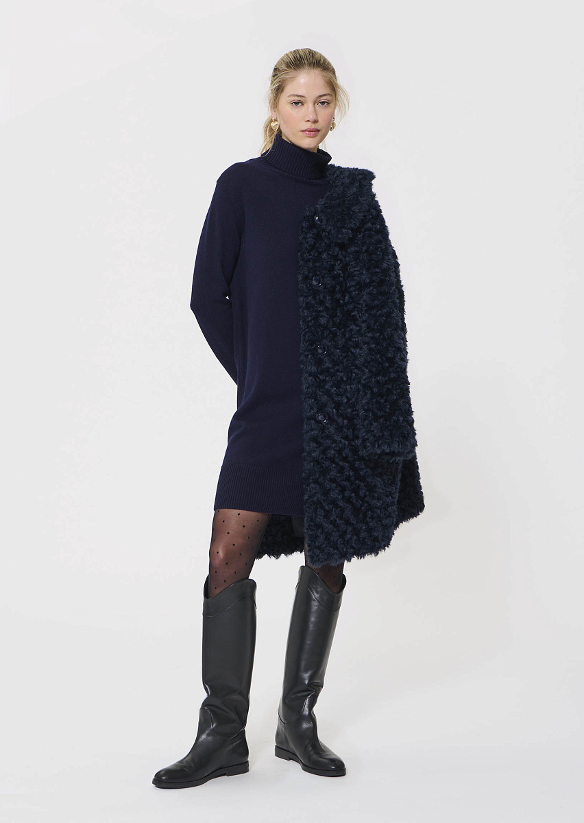 Ralia темно-синее платье из 100% шерсти