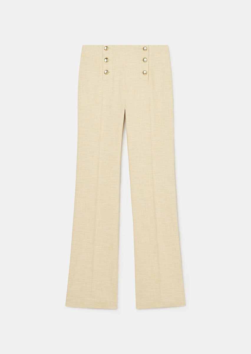 Желтые брюки Pepino из костюмной ткани