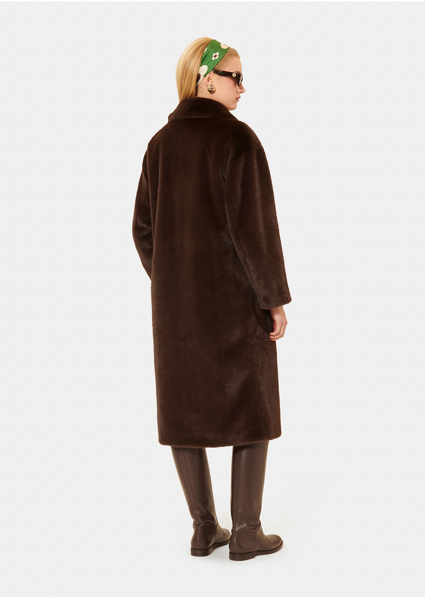 Melrand коричневое пальто из искусственного меха Melrand коричневое пальто из искусственного меха