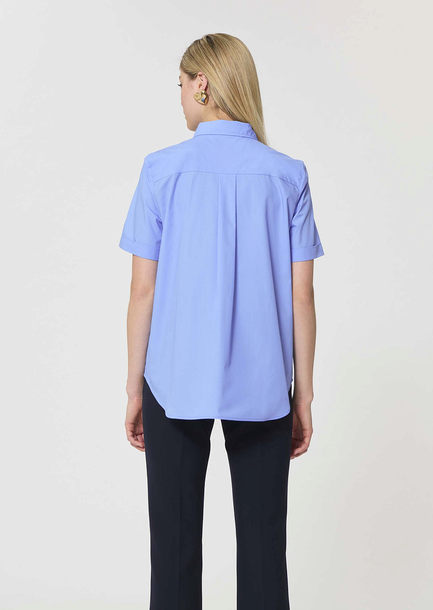 Cassie небесно-голубая блуза из поплина Cassie небесно-голубая блуза из поплина