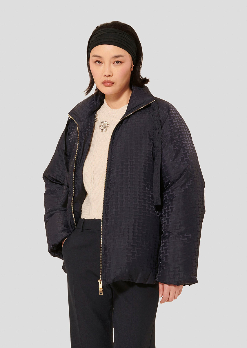 Dune пуховик темно-синего цвета с матовым эффектом