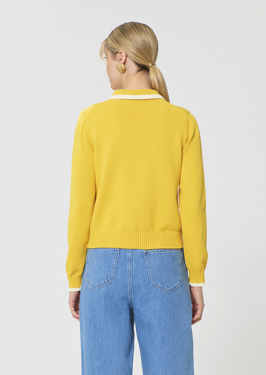 Giulian желтый кардиган из хлопка