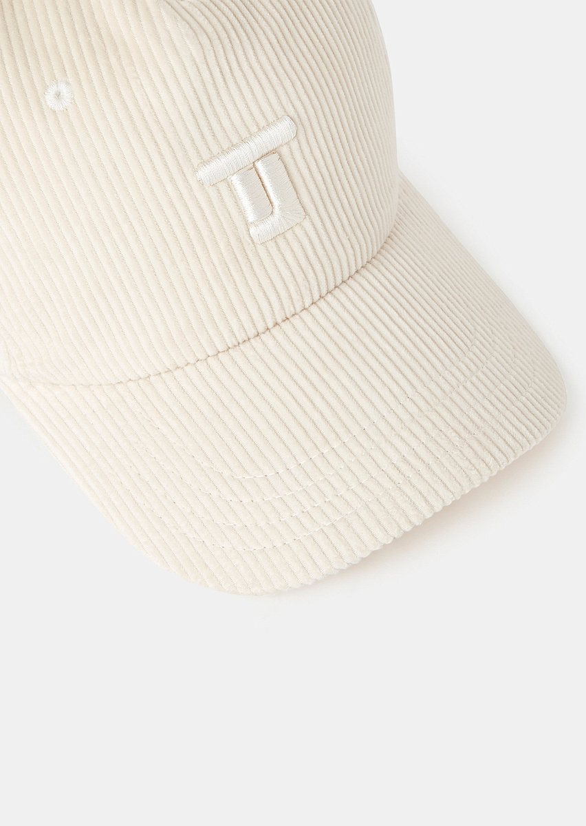Carole вельветовая кепка в цвете экрю