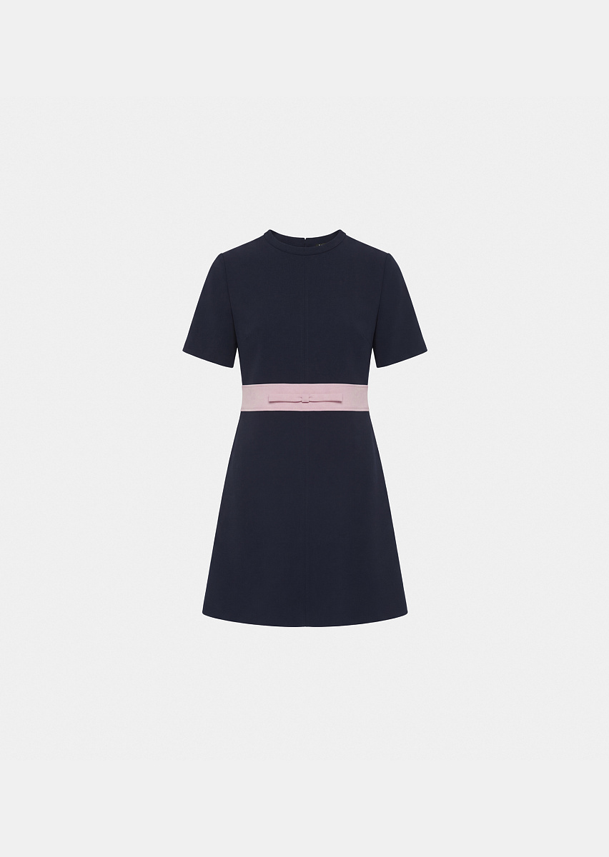 Royce темно-синее платье из двойной ткани