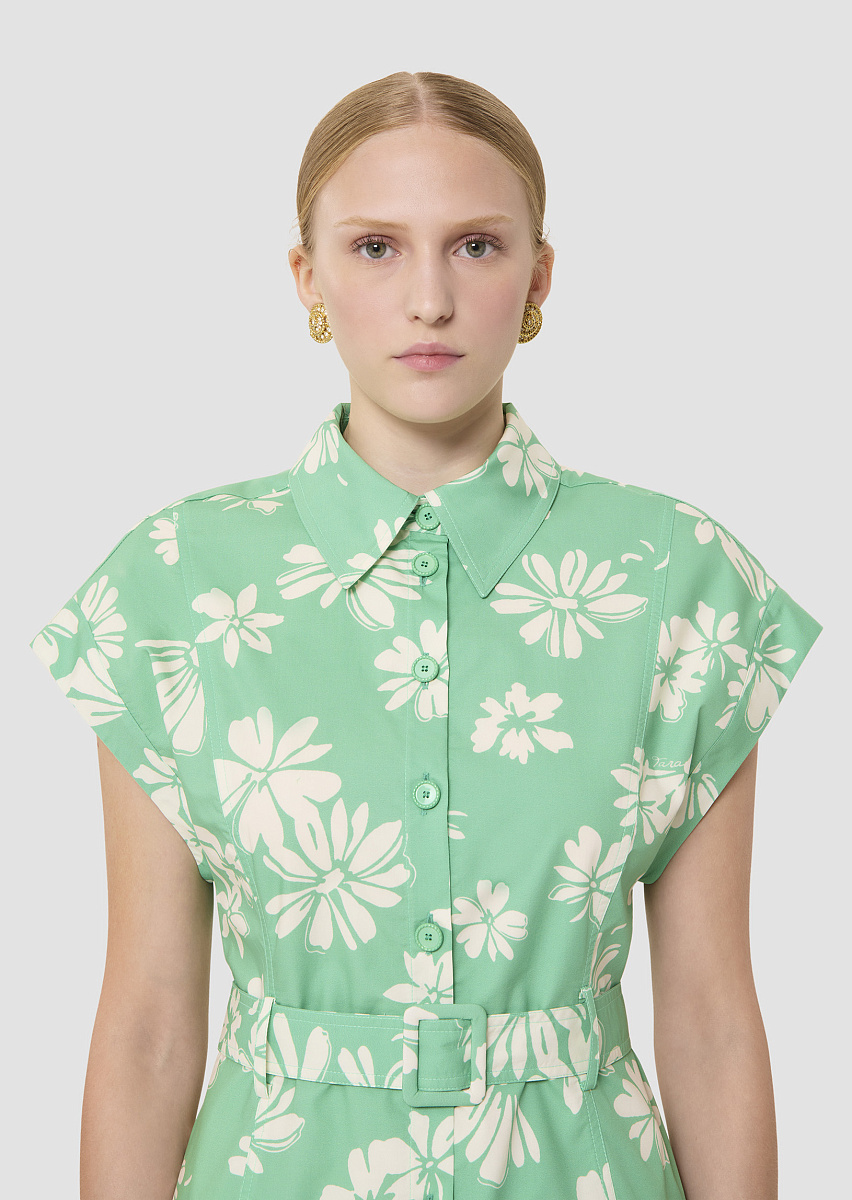 Зеленое платье Rajah с цветочным принтом