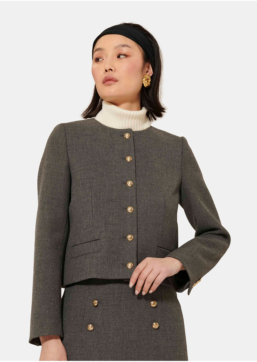 Серый жакет Vesna из плотной ткани Серый жакет Vesna из плотной ткани
