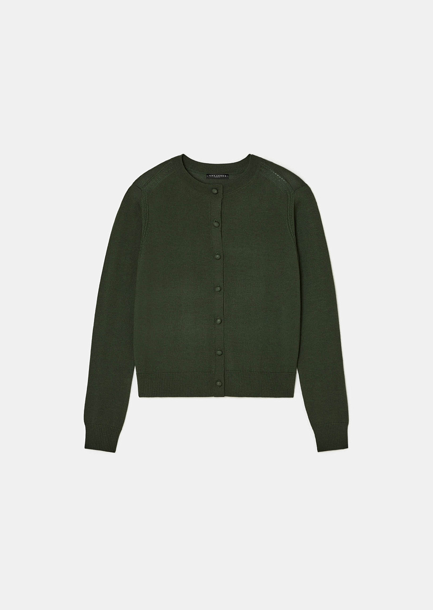 Ginno зеленый кардиган из шерсти мериноса Ginno зеленый кардиган из шерсти мериноса