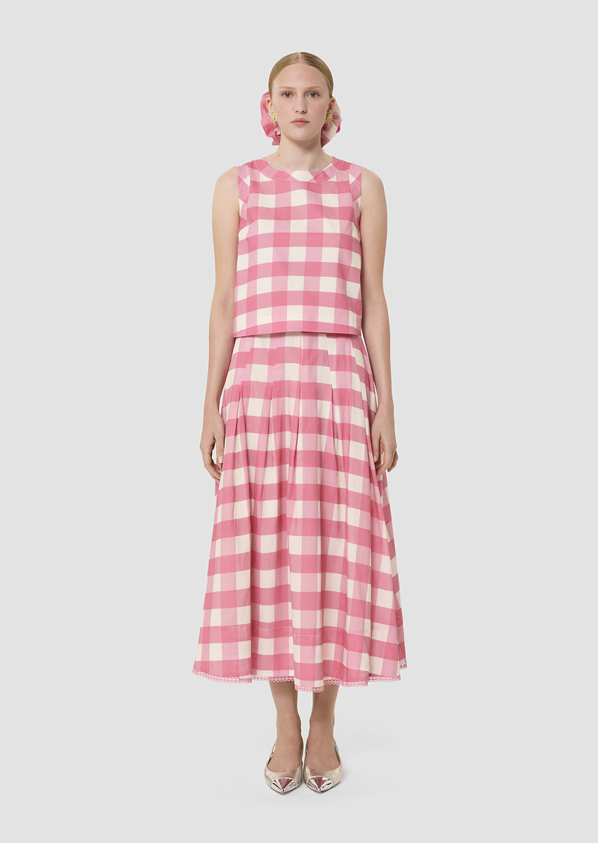 Розовый топ Tepee в клетку виши