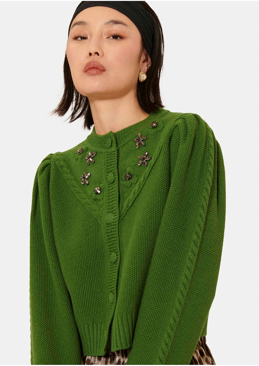 Gustave зеленый кардиган из шерсти мериноса Gustave зеленый кардиган из шерсти мериноса