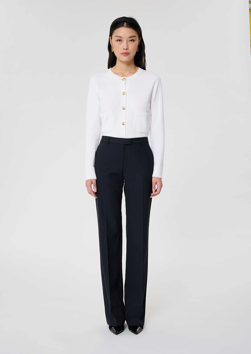 Poupee темно-синие брюки из шерсти