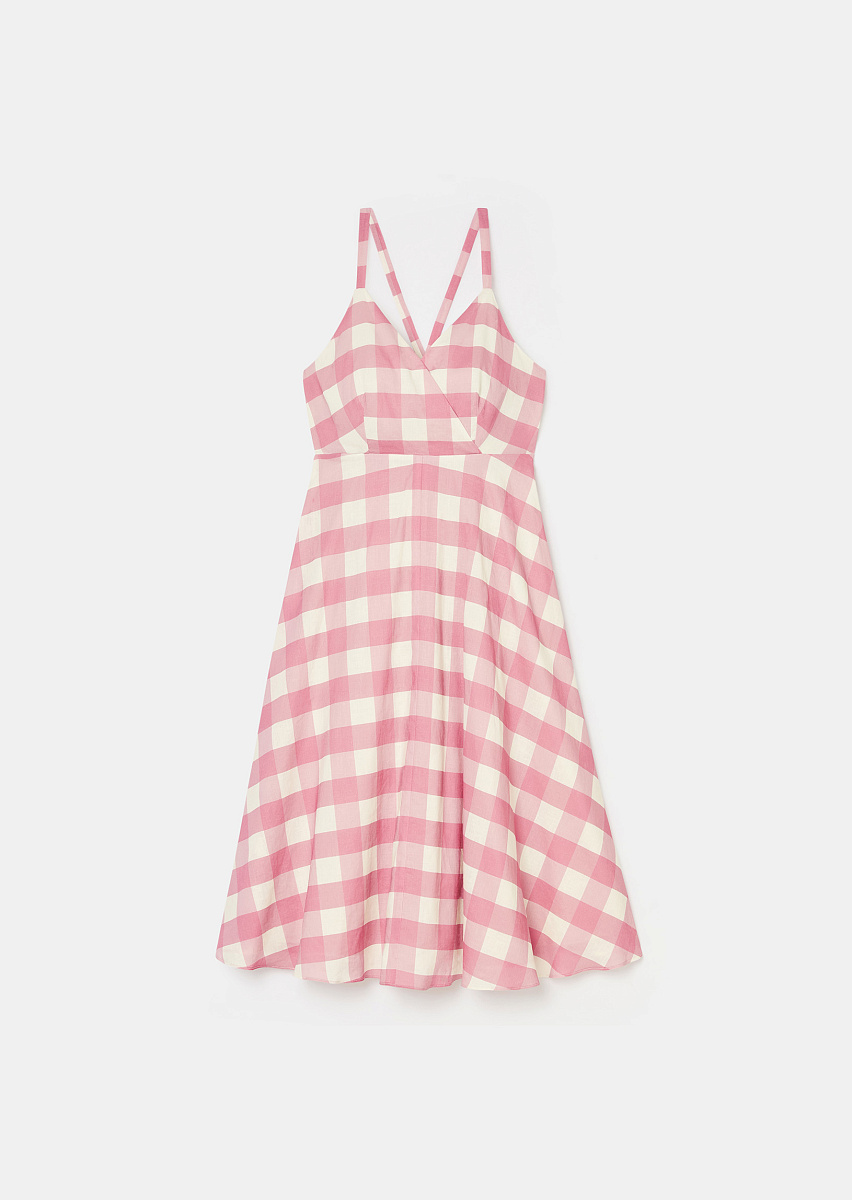 Платье в розовую клетку виши Ryveline