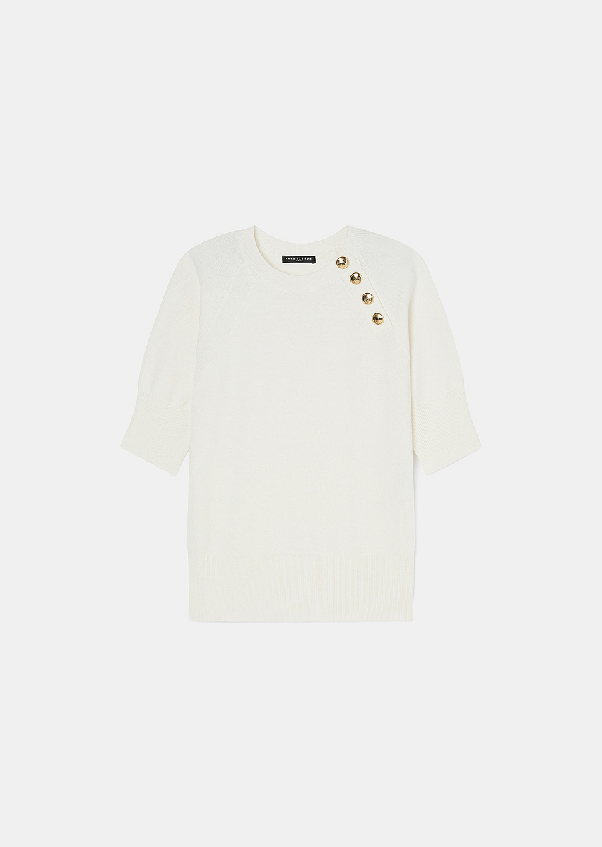 Джемпер Pastelle из шерсти в цвете экрю Джемпер Pastelle из шерсти в цвете экрю