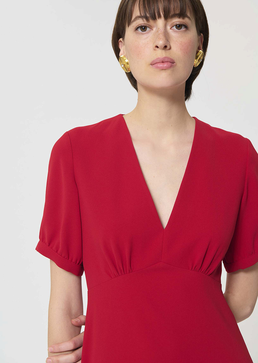 Robbie красное платье из струящегося крепа