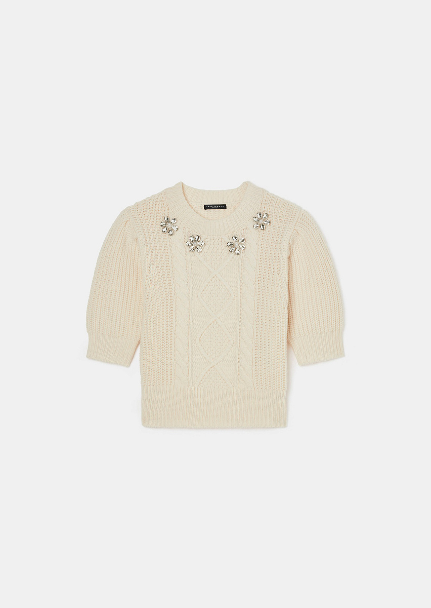 Psyche свитер из шерсти мериноса в цвете экрю Psyche свитер из шерсти мериноса в цвете экрю