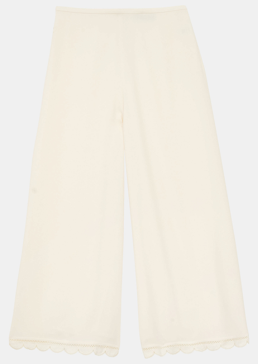 Брюки Positive из крепа в цвете экрю