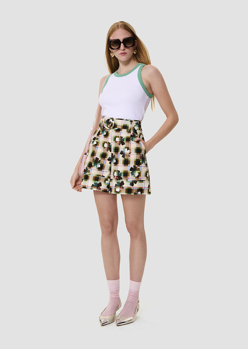 Trish топ в рубчик в цвете экрю