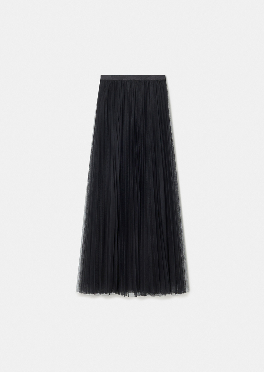 Juliette плиссированная юбка из тюля в черном цвете