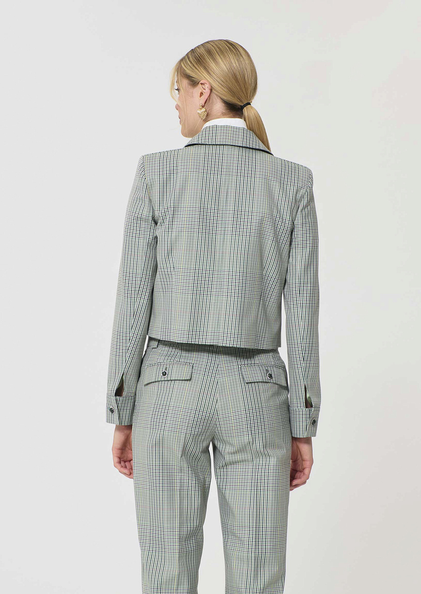 Vasco темно-зеленый жакет в клетку «Принц Уэльский»