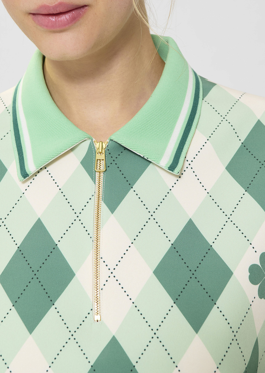 Tiago зеленый топ с ромбовидным принтом Tiago зеленый топ с ромбовидным принтом