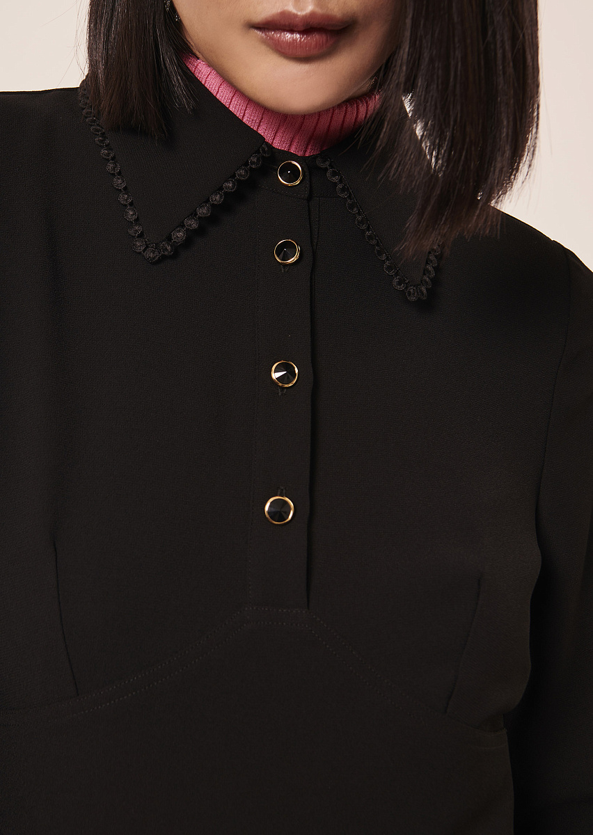 Rielle платье из крепа в черном цвете Rielle платье из крепа в черном цвете