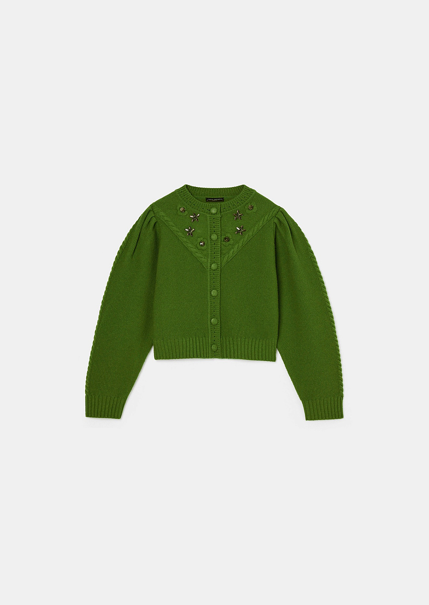 Gustave зеленый кардиган из шерсти мериноса Gustave зеленый кардиган из шерсти мериноса