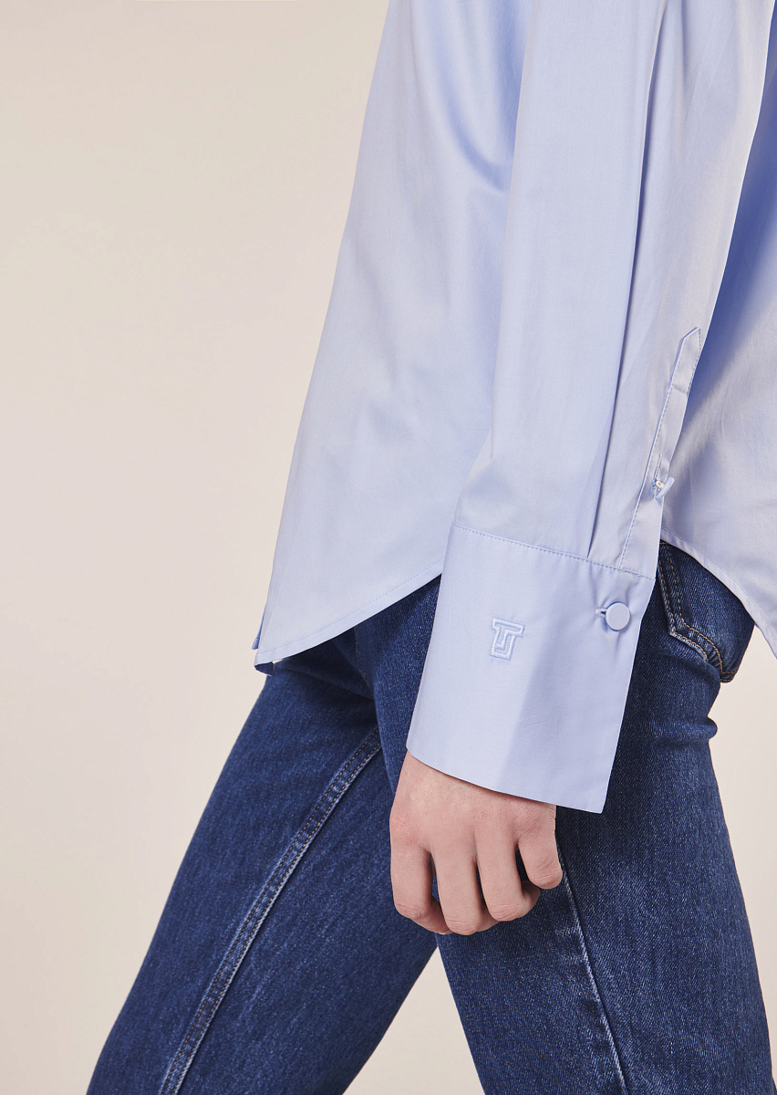 Clarence голубая блуза из поплина Clarence голубая блуза из поплина
