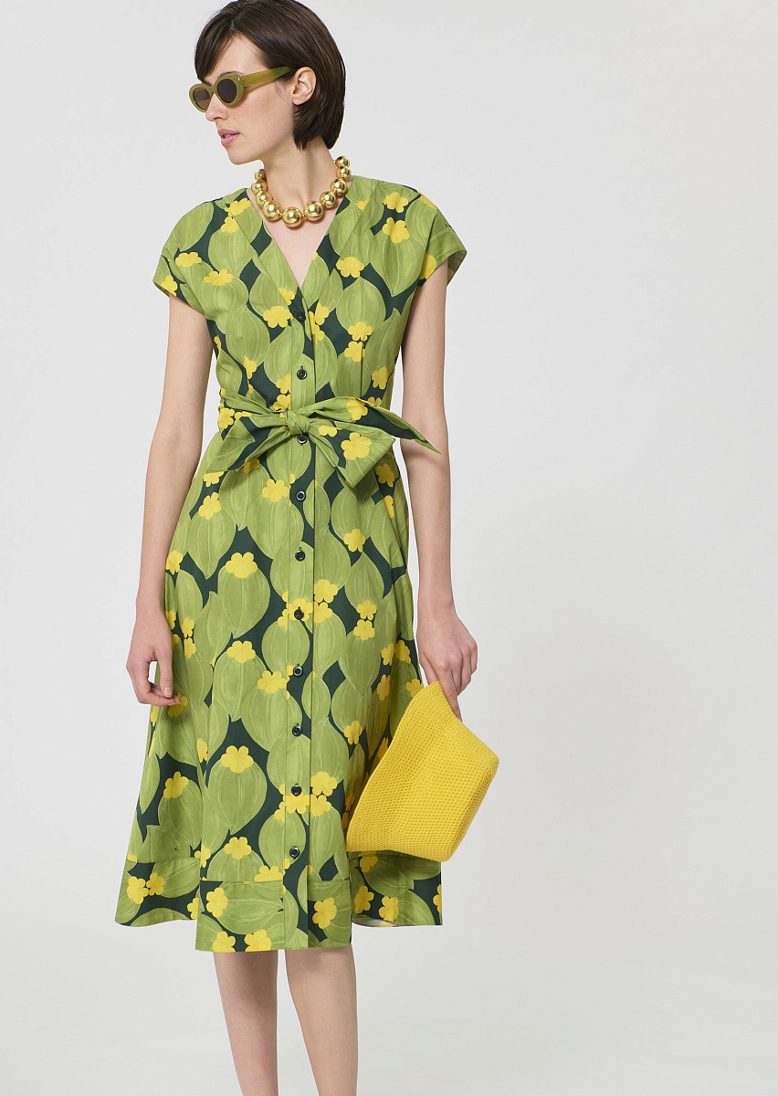 Rosia темно-зеленое платье с цветочным принтом Rosia темно-зеленое платье с цветочным принтом