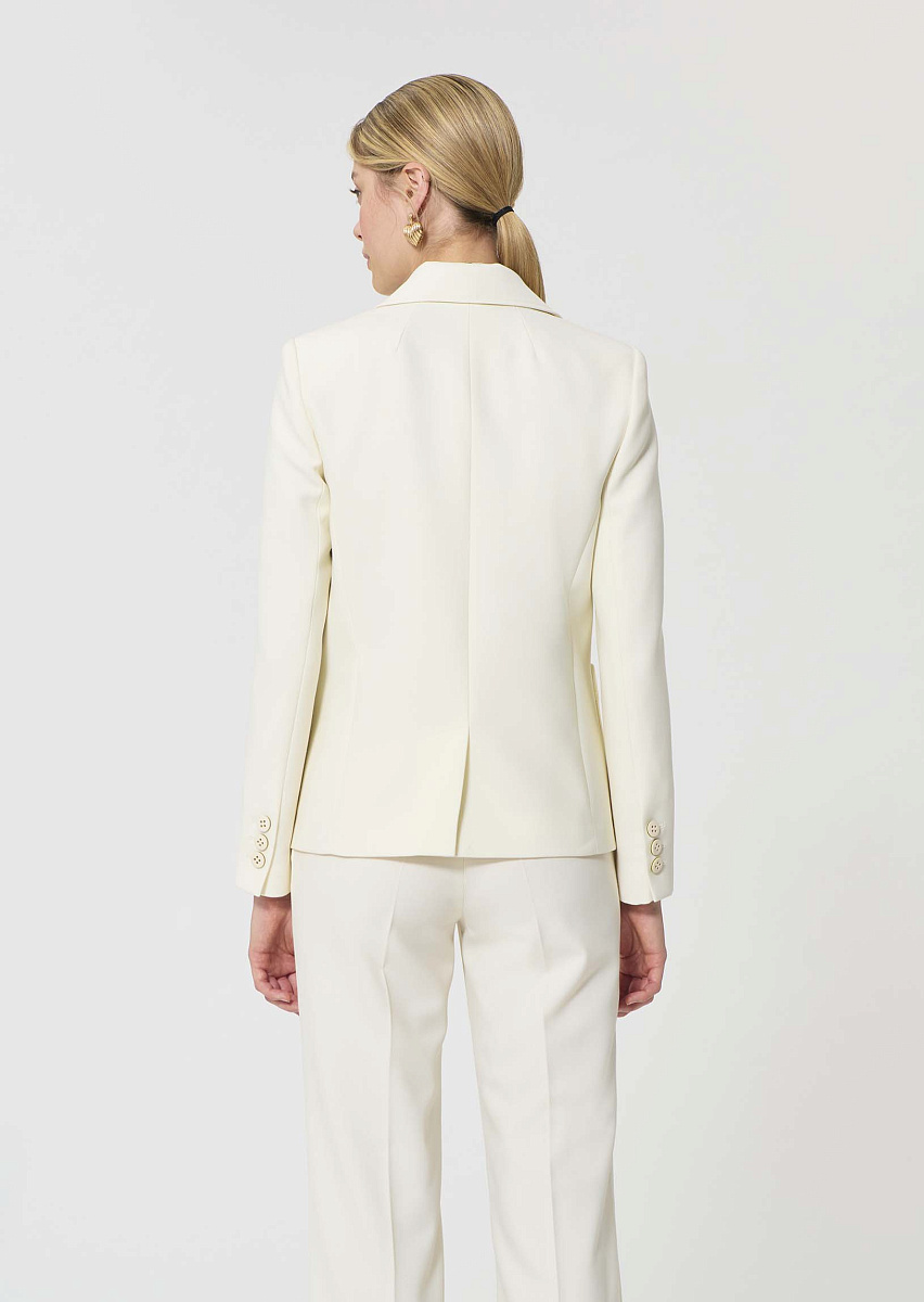 Valy жакет в цвете экрю из ткани с зернистой текстурой