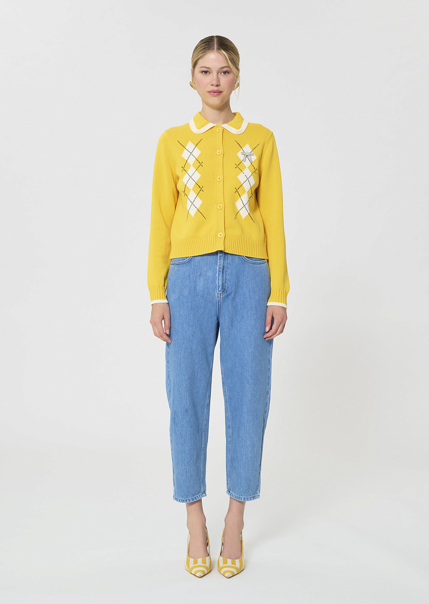 Giulian желтый кардиган из хлопка Giulian желтый кардиган из хлопка