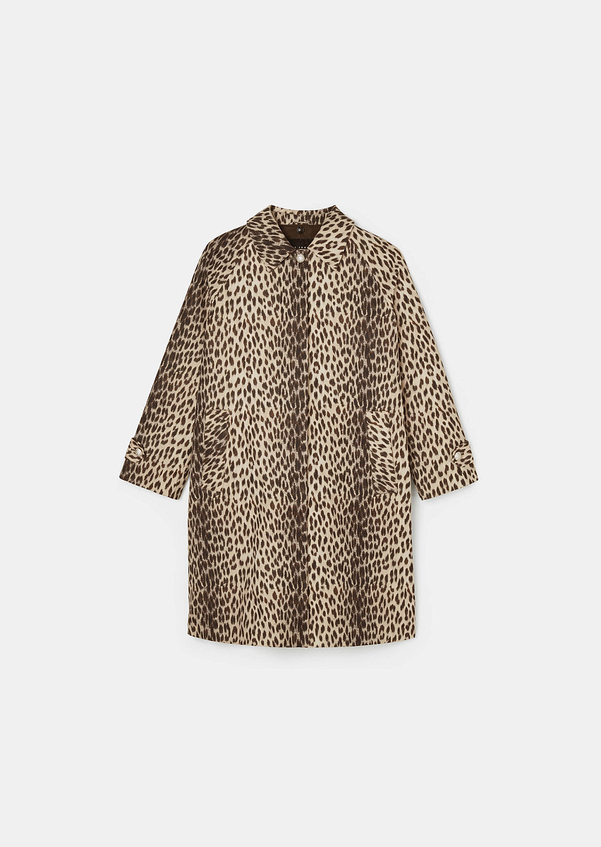 Коричневое пальто Igor с леопардовым принтом Коричневое пальто Igor с леопардовым принтом