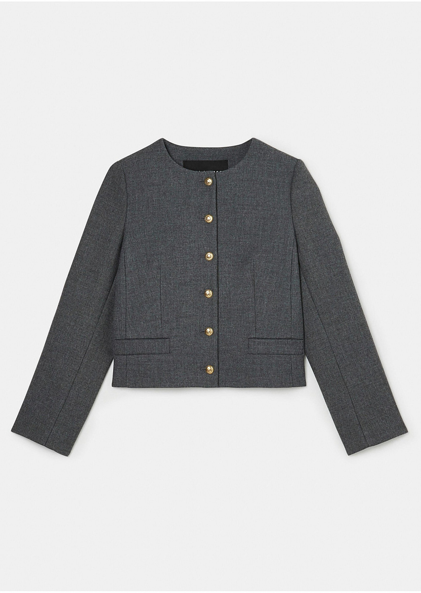 Серый жакет Vesna из плотной ткани Серый жакет Vesna из плотной ткани