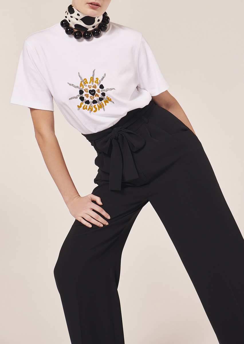 Pyla черные брюки из крепа Pyla черные брюки из крепа