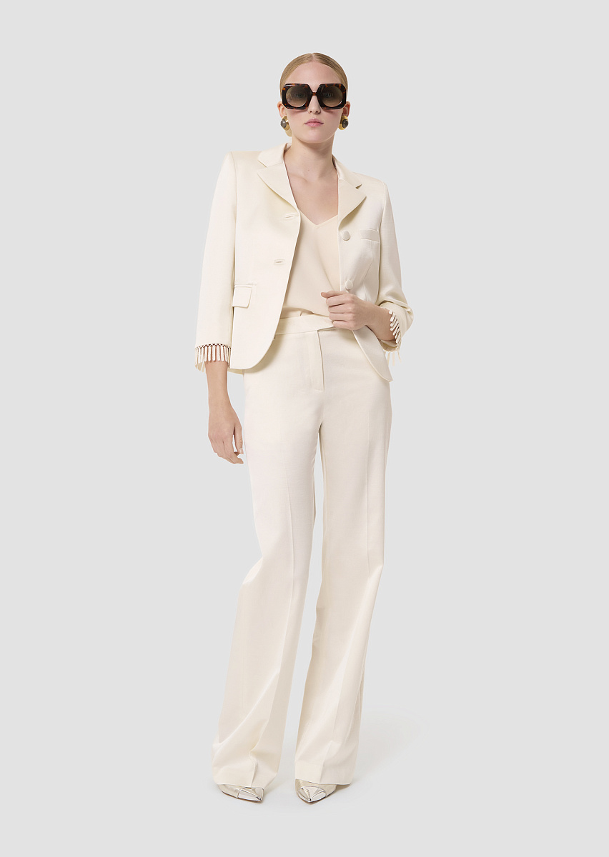 Pitt брюки из мягкого льна в цвете экрю