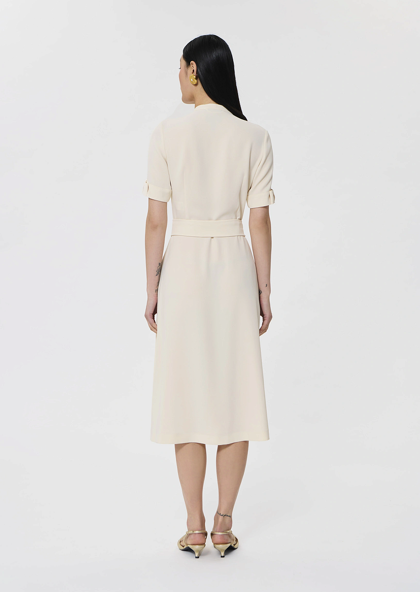 Ricochet платье цвета экрю из струящегося крепа