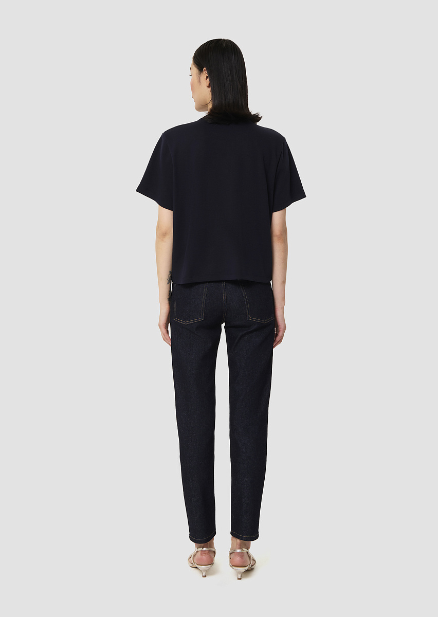 Tarabee темно-синяя футболка из джерси с вышивкой