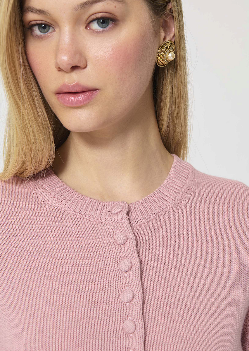 Gaia нежно-розовый кардиган из хлопка