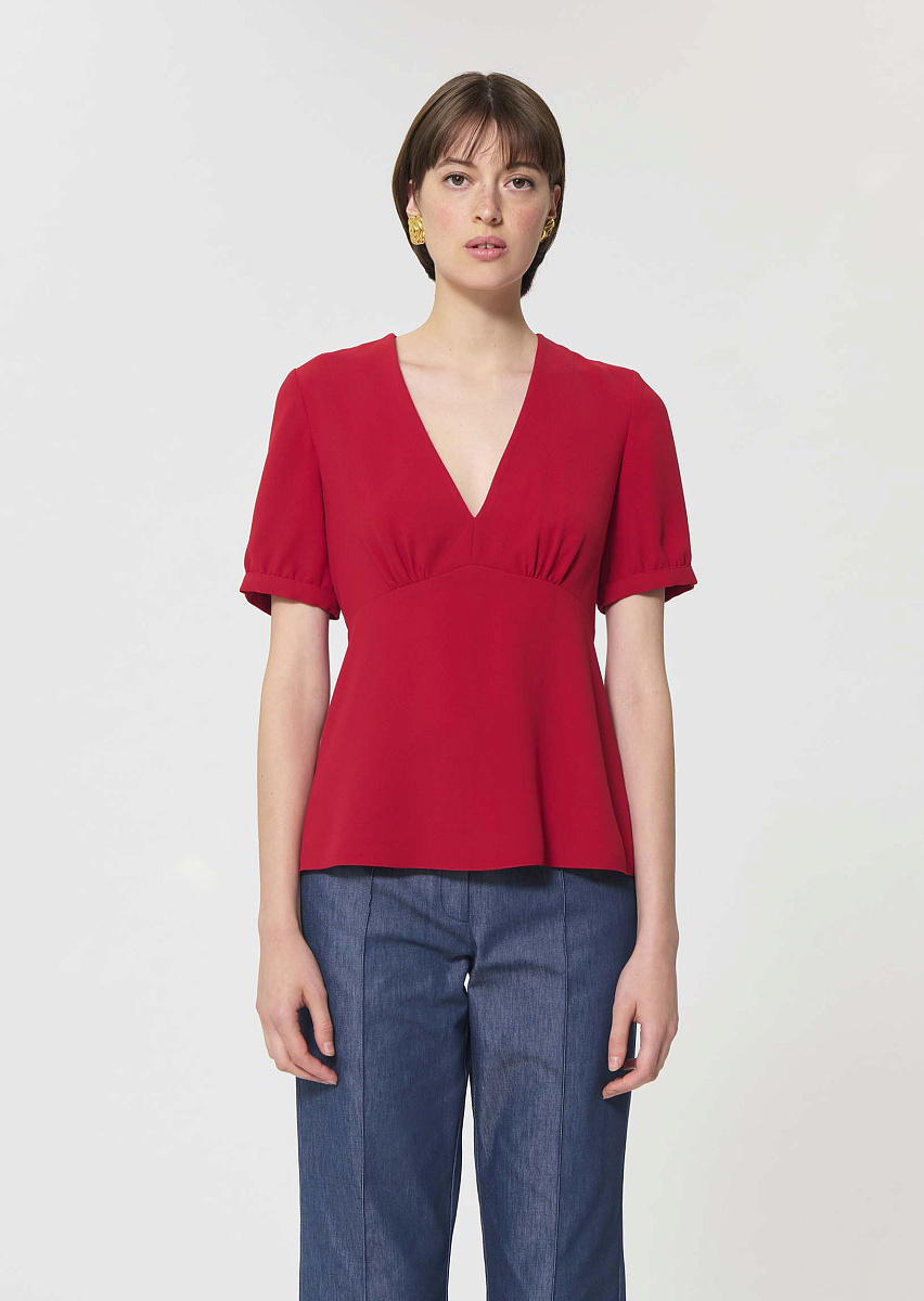 Tessa красный топ из струящегося крепа