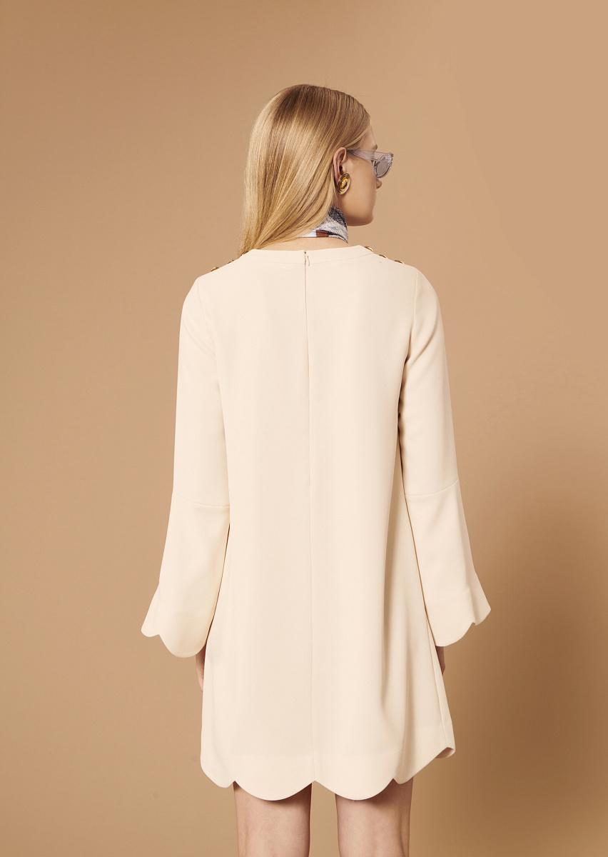 Ruodana платье из крепа в цвете экрю