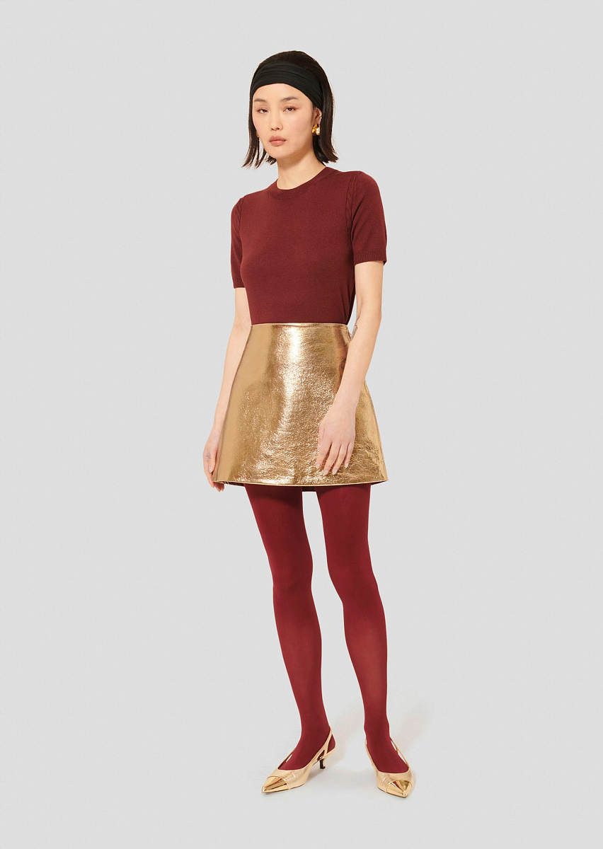 Юбка из кожи Josia в золотистом цвете Юбка из кожи Josia в золотистом цвете