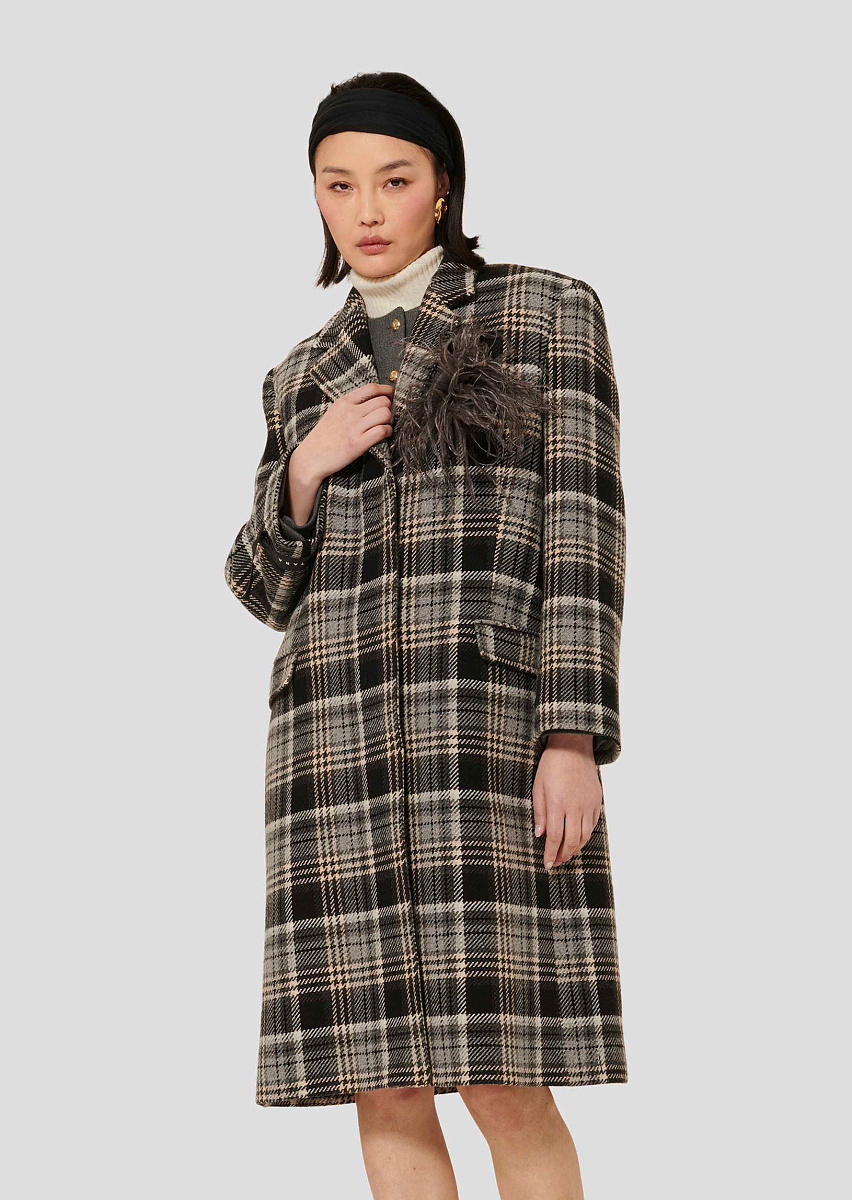 Серое пальто Marcel в клетку Серое пальто Marcel в клетку