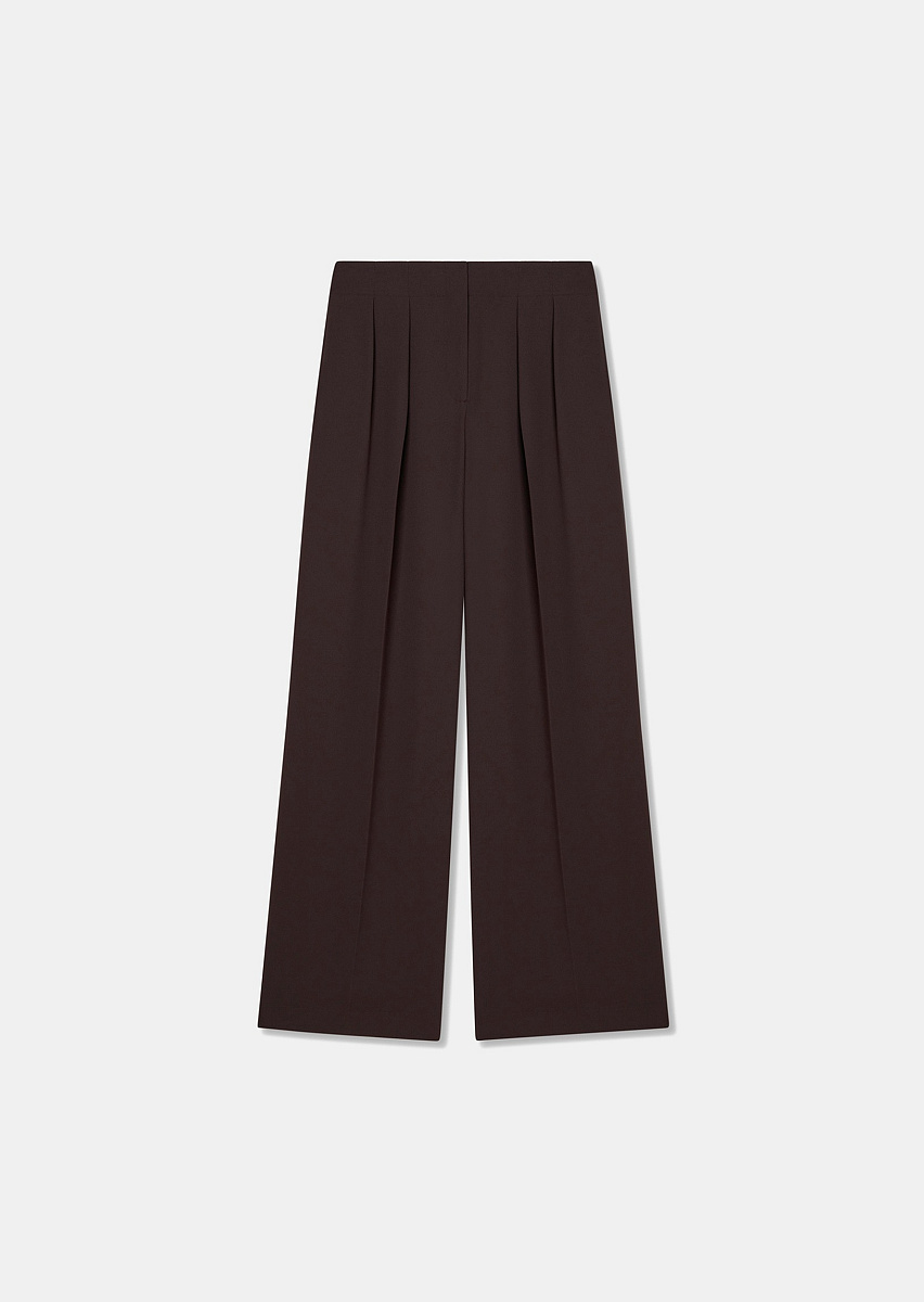 Коричневые брюки Parigi из крепа Коричневые брюки Parigi из крепа