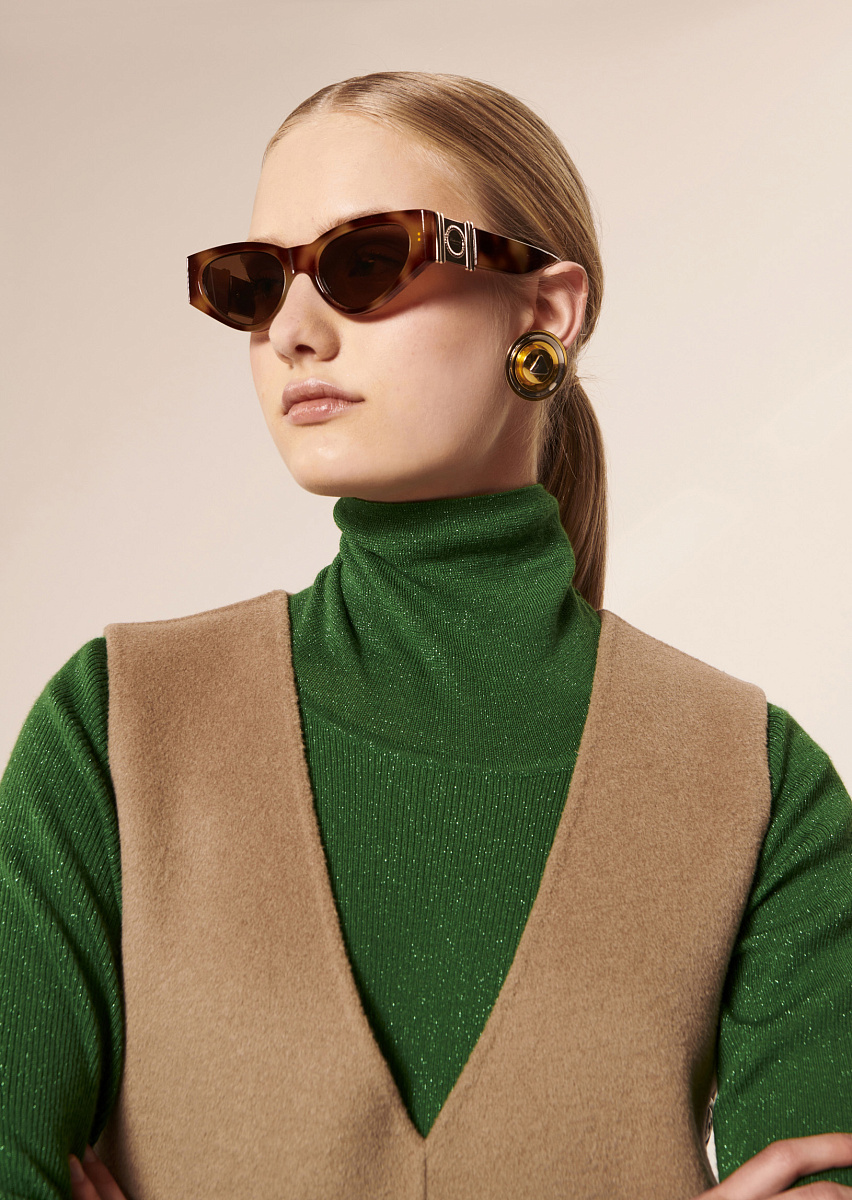 Roma бежевое платье из двусторонней шерсти