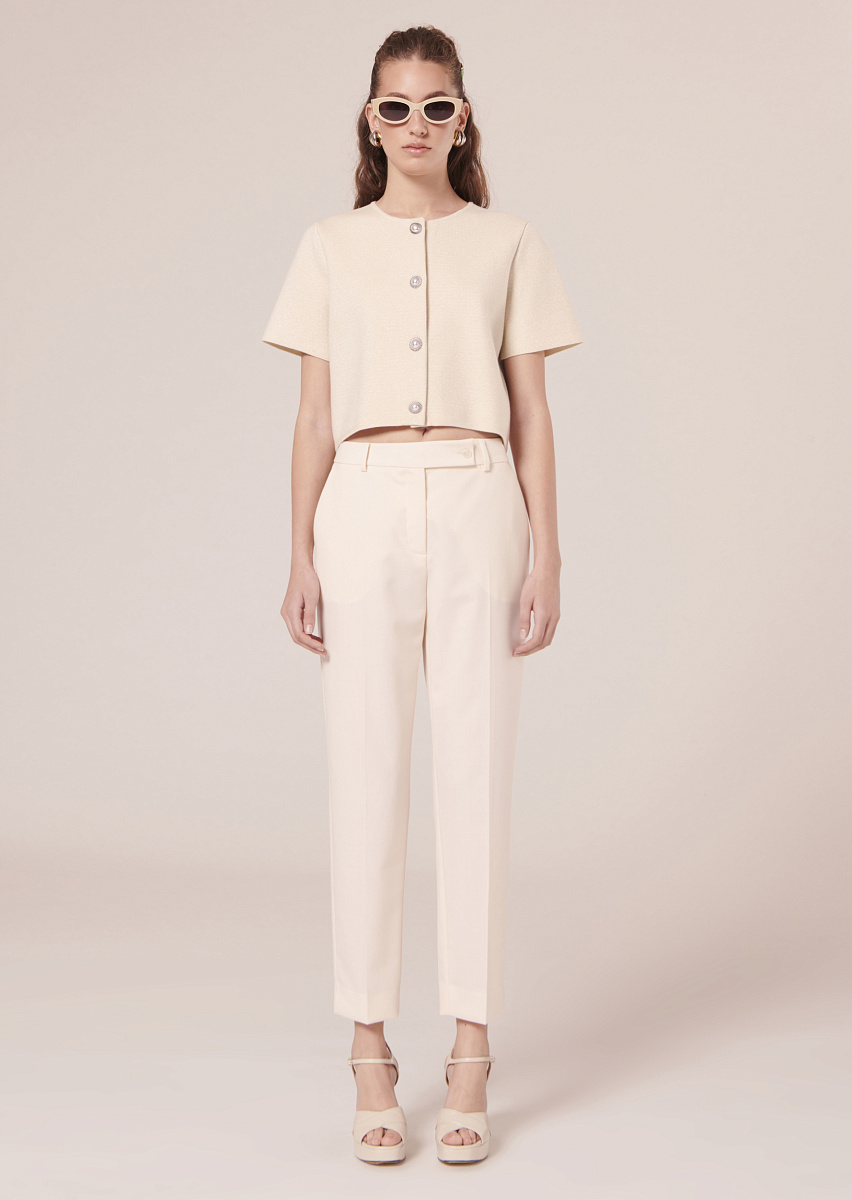 Glitter золотистый кардиган из трикотажа плотной вязки Glitter золотистый кардиган из трикотажа плотной вязки