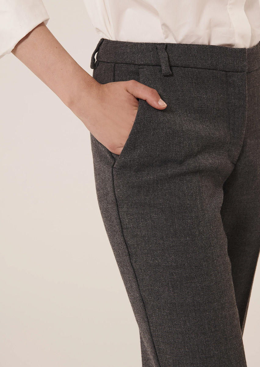 Pampille серые костюмные брюки из шерсти