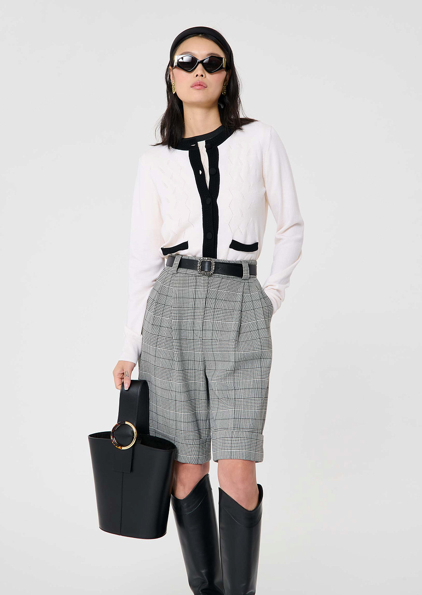 Granville кардиган из шерсти мериноса в цвете экрю