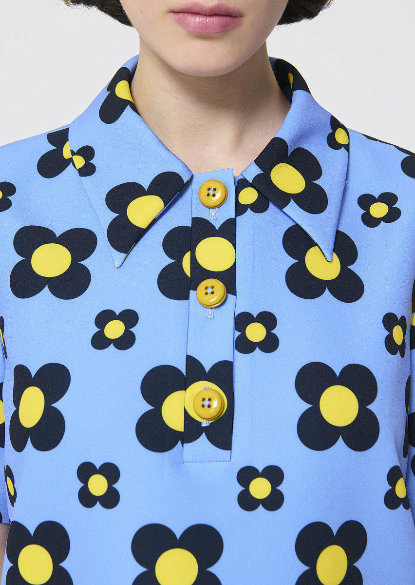 Tania небесно-голубой топ с цветочным принтом Tania небесно-голубой топ с цветочным принтом