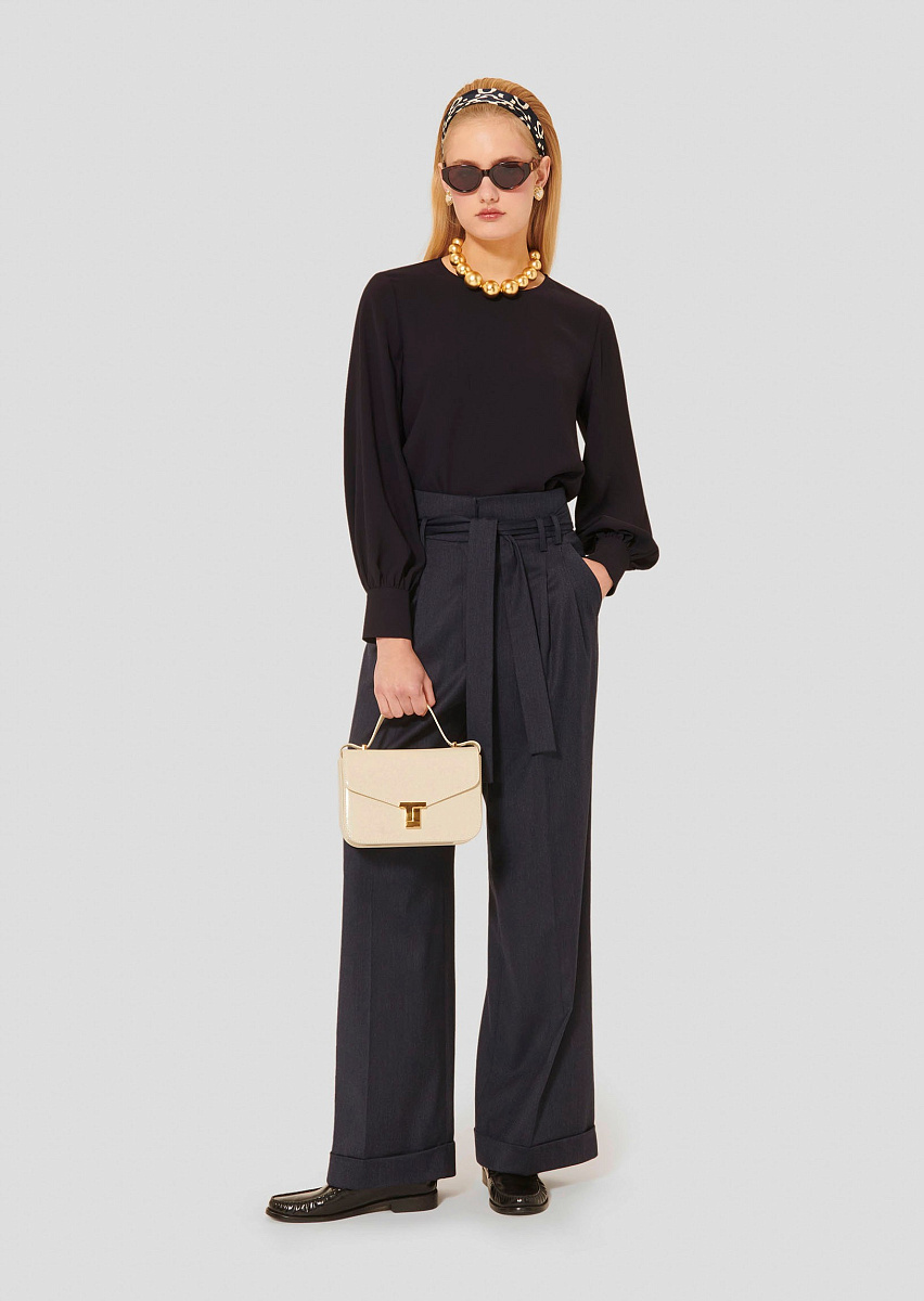 Фланелевые темно-синие брюки Pia Фланелевые темно-синие брюки Pia