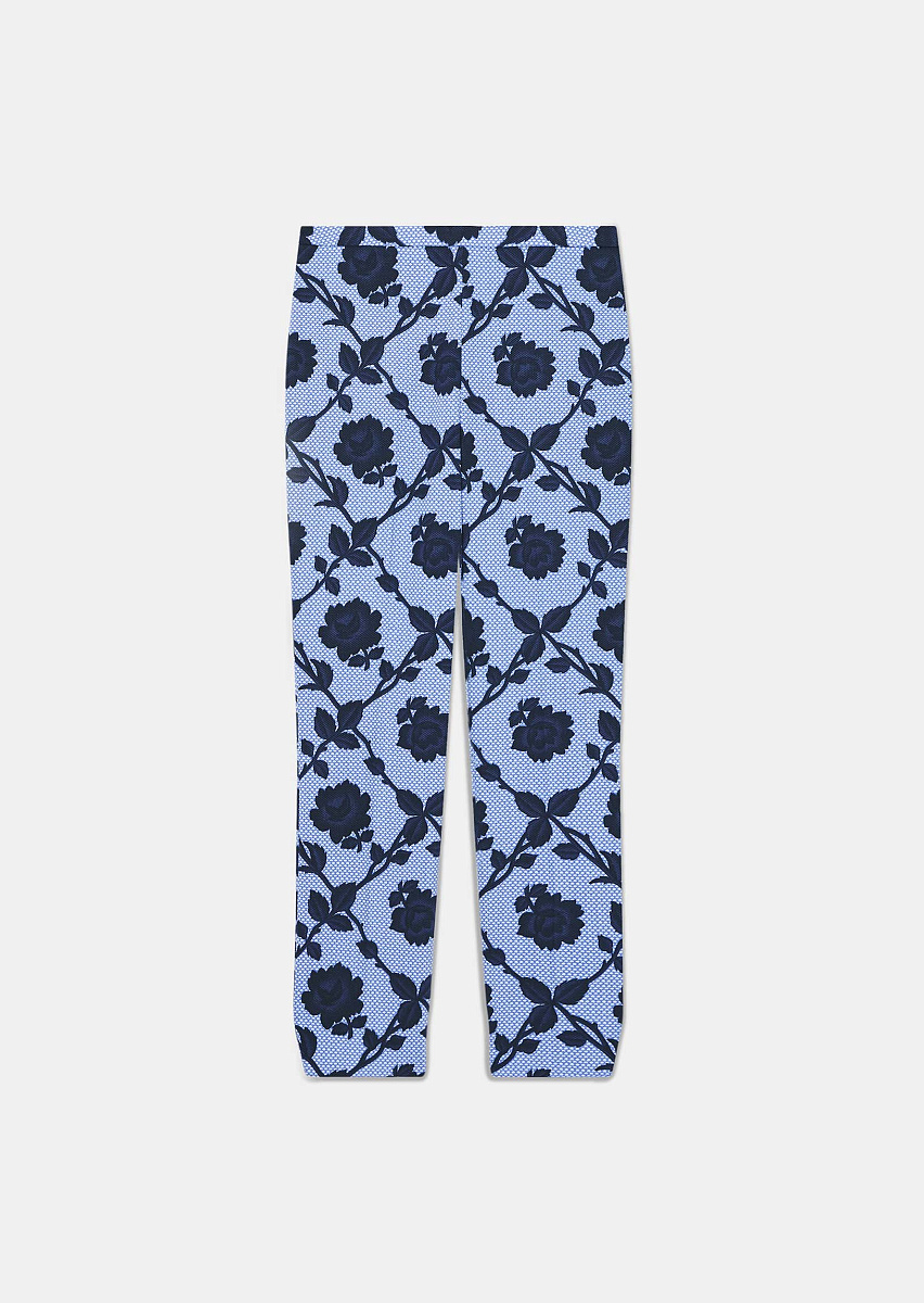 Голубые жаккардовые брюки Pablo