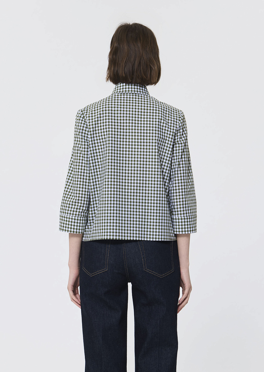 Charlot зеленая рубашка в клетку виши